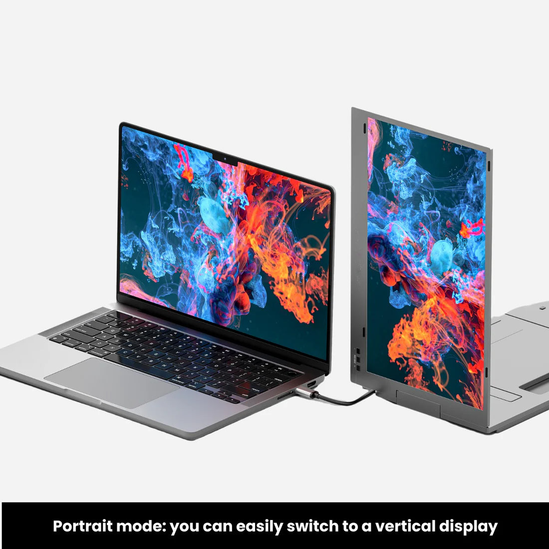 THE DUAL PORTABLE MONITORS 14"